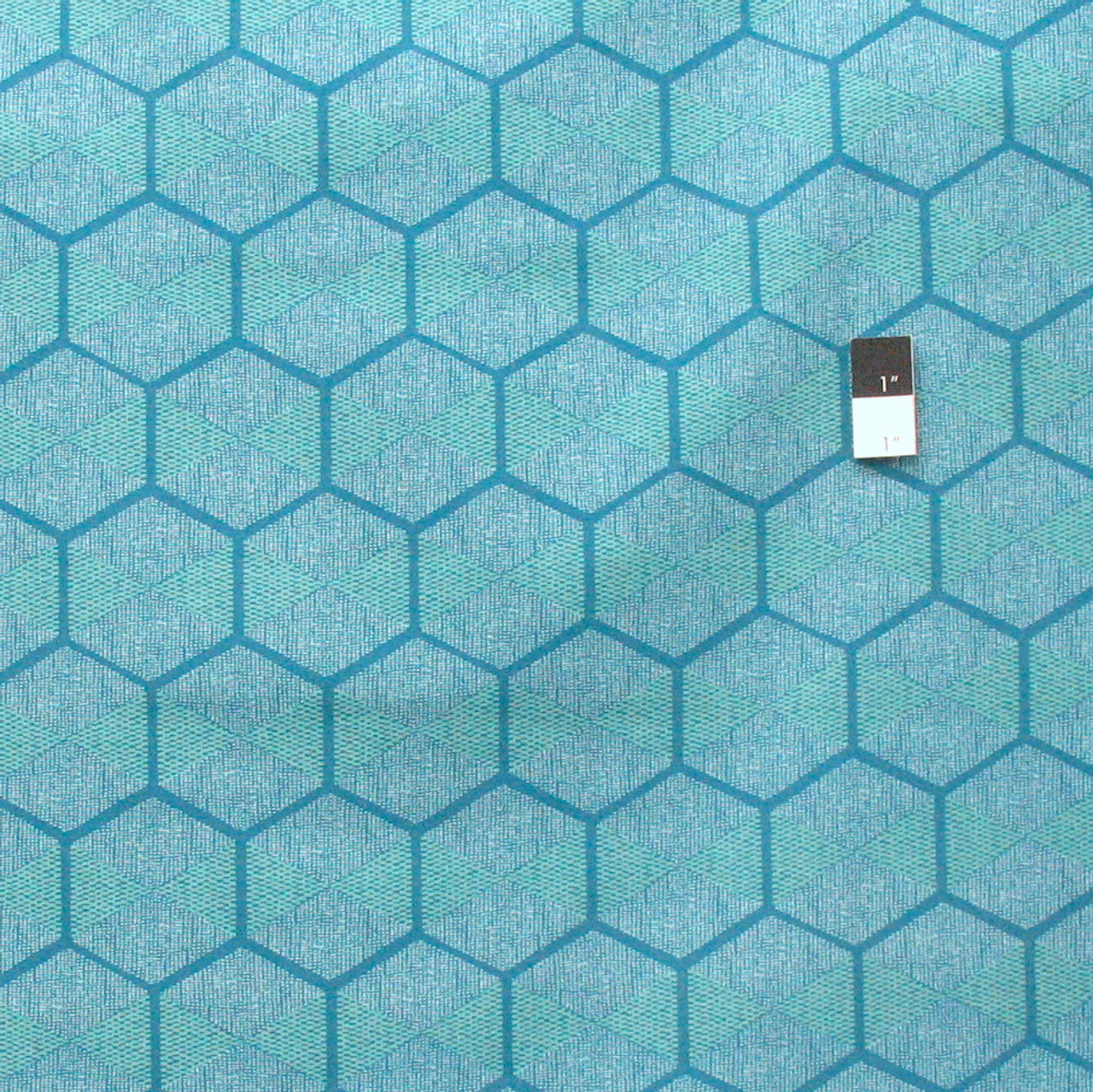 Joel Dewberry PWJD128 Cali Mod Hexablock Teal Cotton Quilting Fabric By Yard