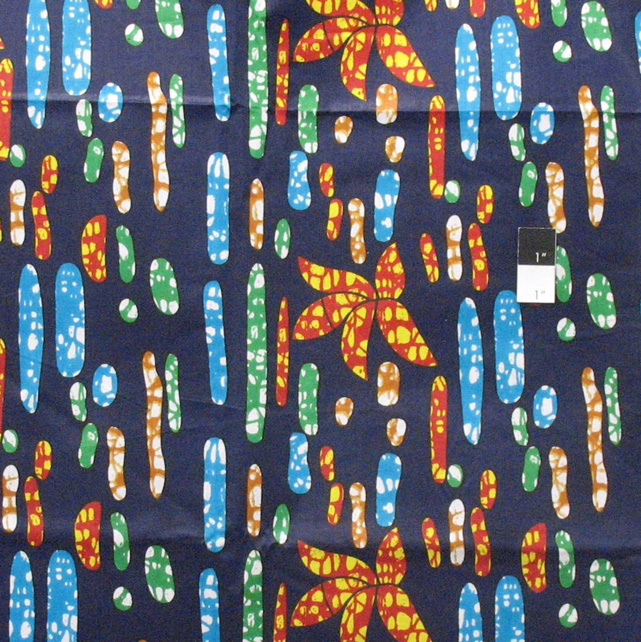 African Tribal Multi-Color Print T-5028 Polished Cotton Fabric By The Yard