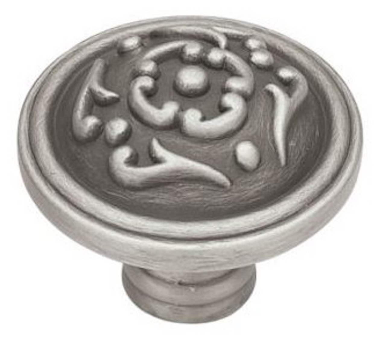 Liberty PN1510-BSP 1 1/2" French Lace Cabinet Drawer Knob Brushed Satin Pewter
