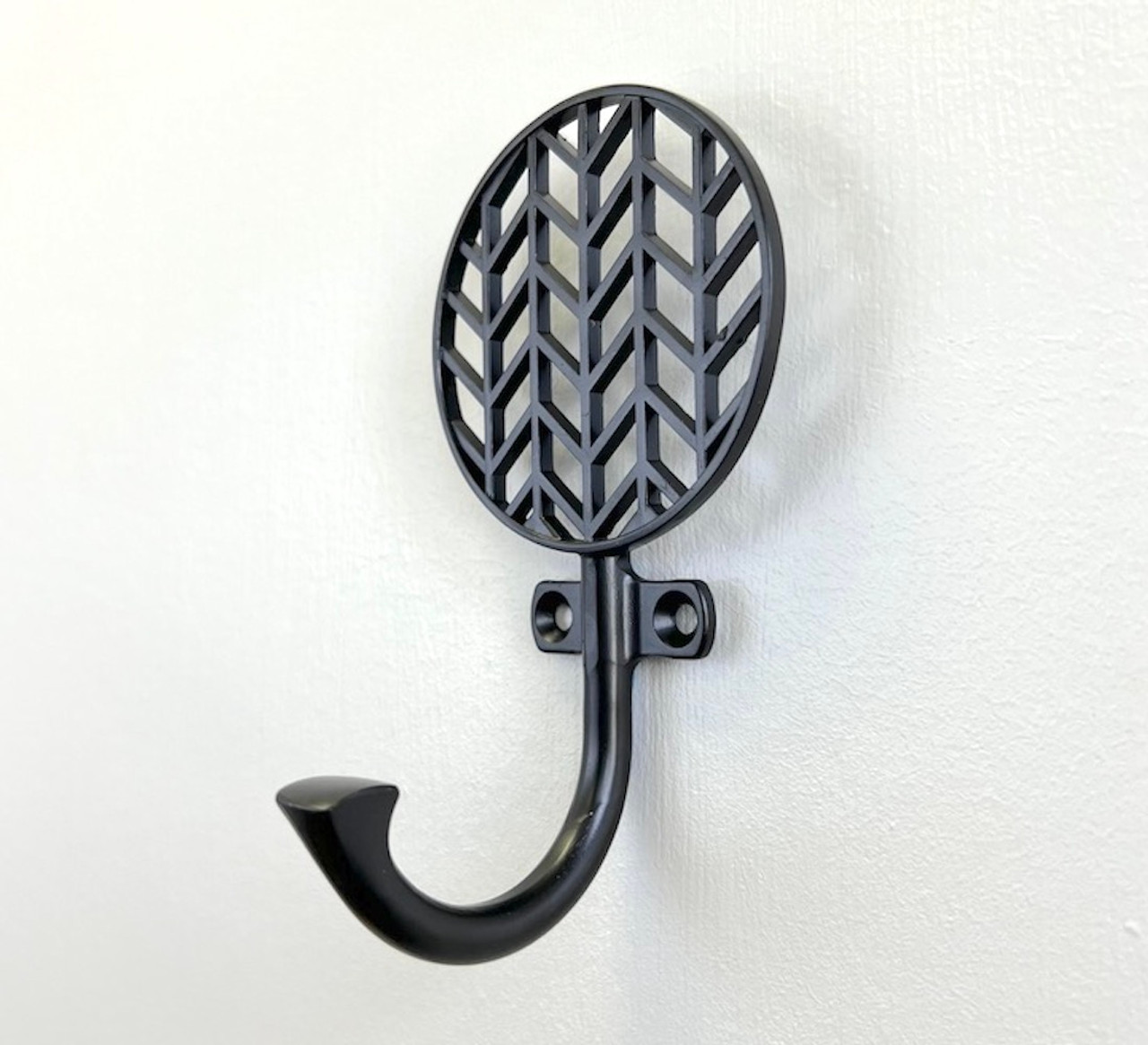 Liberty CHEVHK-FB Flat Black Chevron Single Prong Coat & Hat Hook 5 Pack