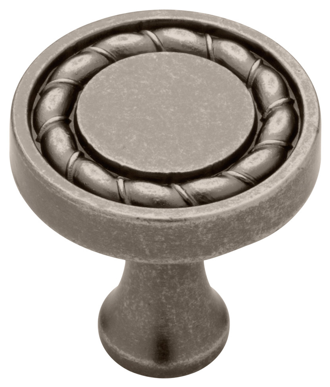 Liberty P16426C-175 1 3/8" Wide Stitch Round Cabinet & Drawer Knob Aged Pewter