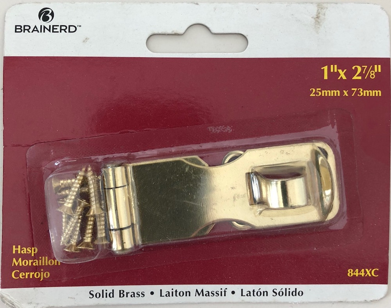 Brainerd 844XC 1" x 2 7/8" Hasp Solid Brass