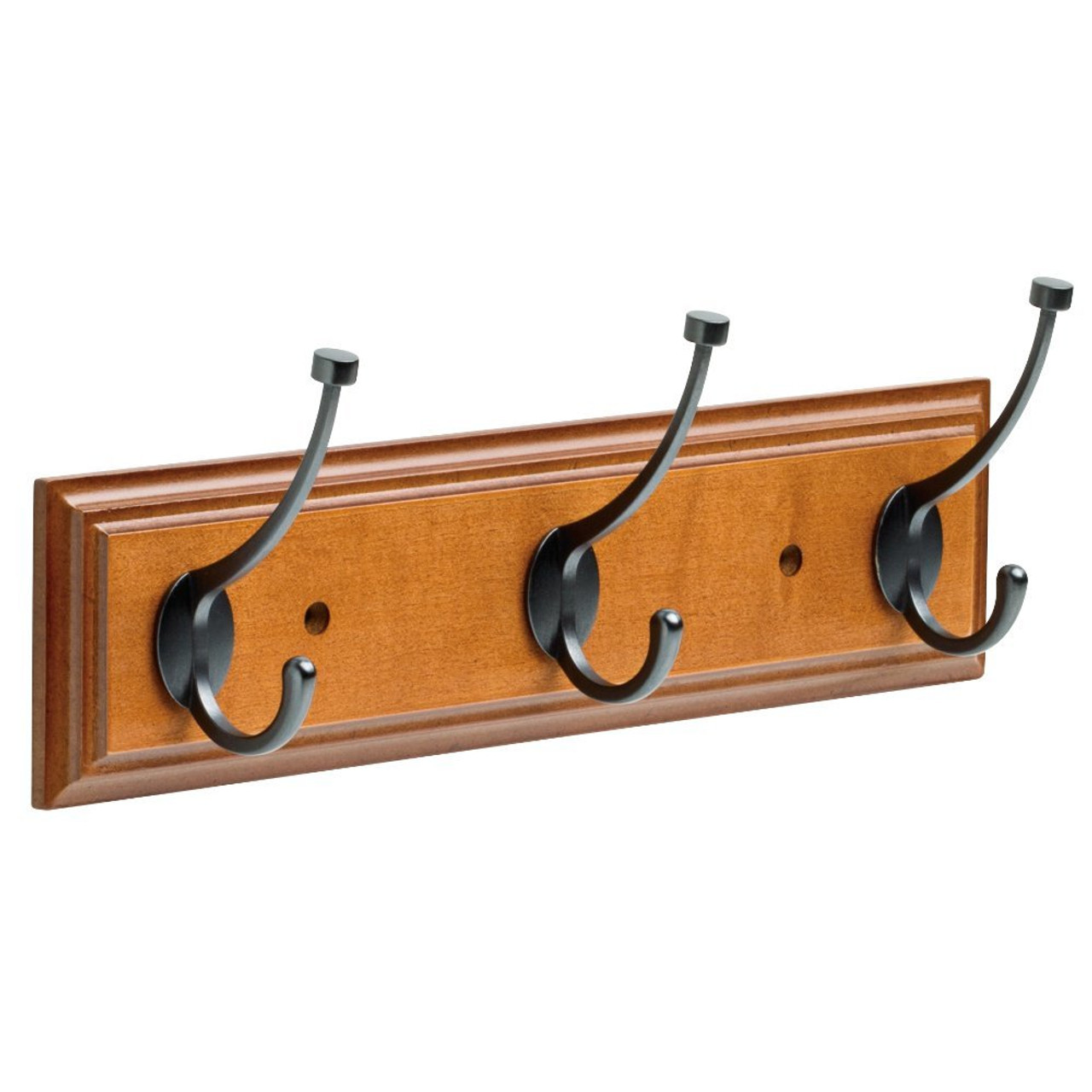 Liberty FBPLLT3-512 16" 3 Pilltop Hook Coat/Hat Rail Warm Chestnut & Soft Iron