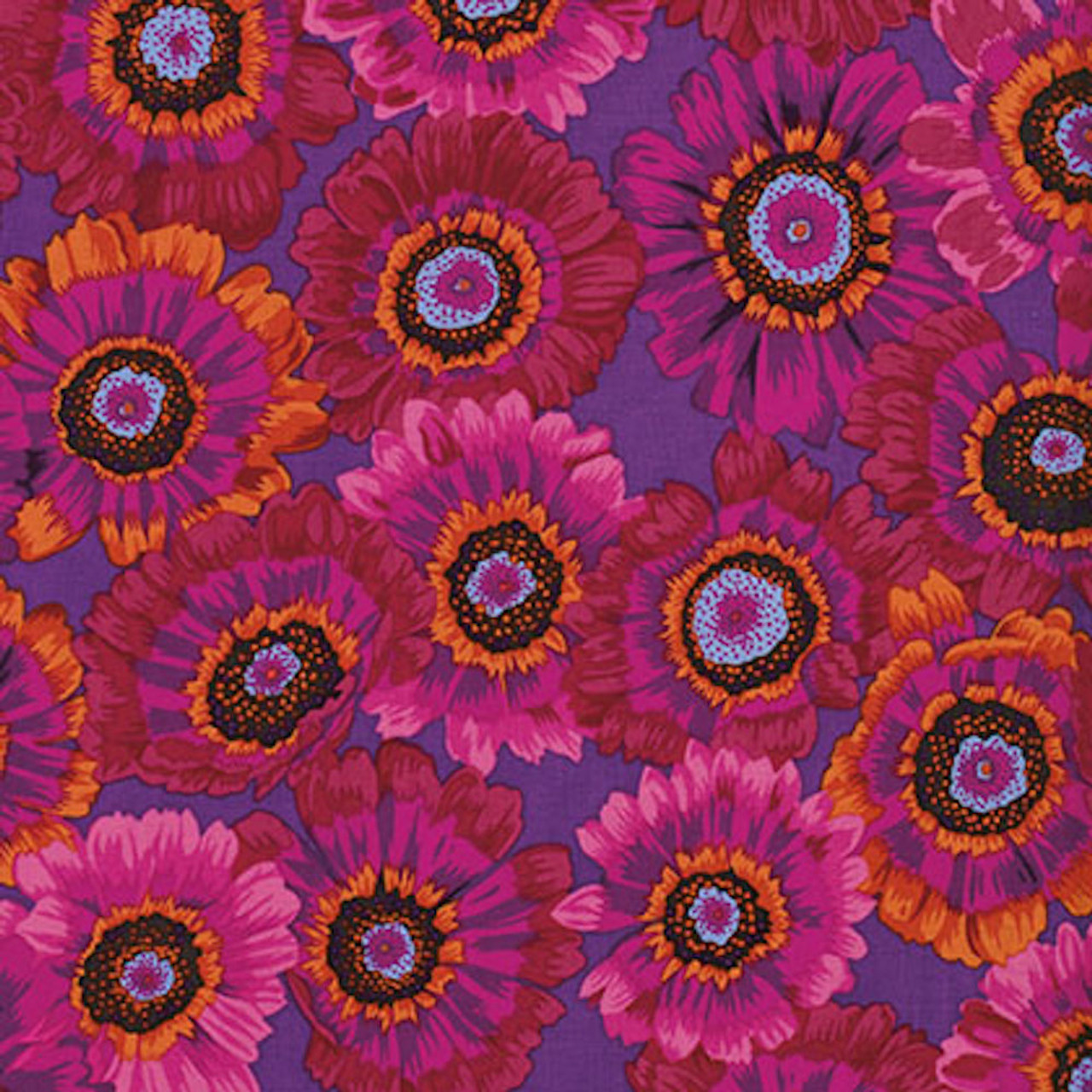 Philip Jacobs PwPJ057 Painted Daisy Magenta Cotton Quilting Fabric By Yard