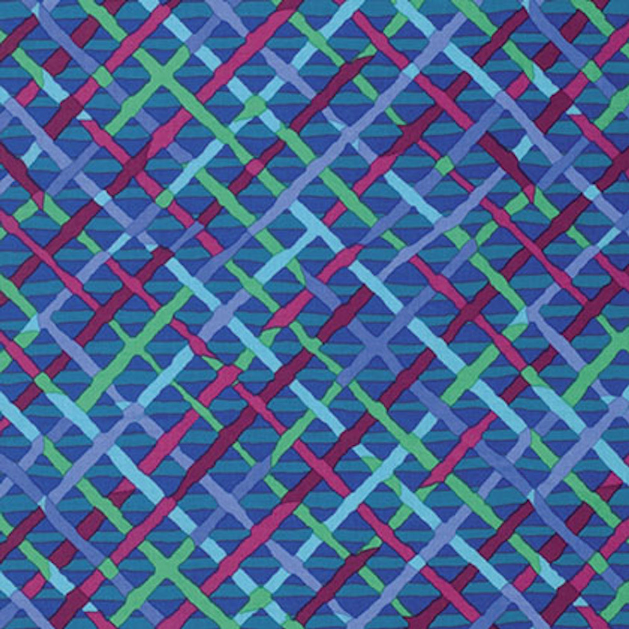 Brandon Mably PWBM037 Mad Plaid Cobalt Quilting Cotton Fabric By The Yard