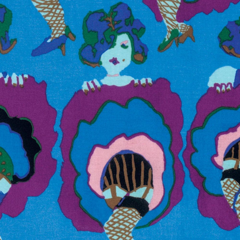 Brandon Mably PWBM059 You Can Can Blue Quilting Cotton Fabric By The Yard