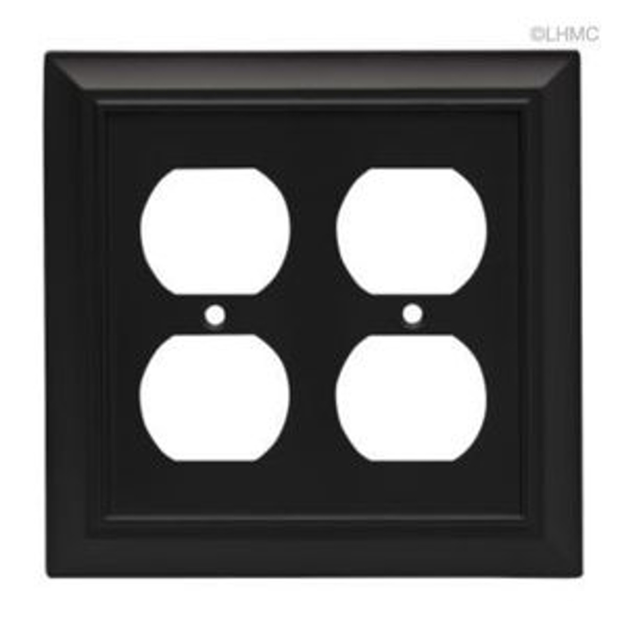 64210 Flat Black Architect Double Duplex Cover Plate