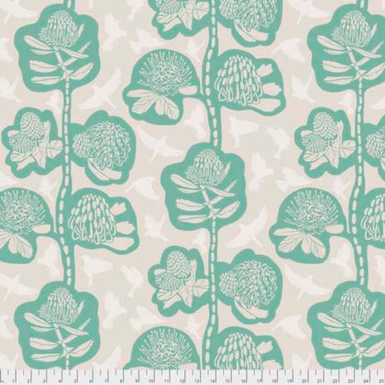 Anna Maria Horner Sweet Dreams PWAH125 Remains Seafoam Cotton Fabric By Yd