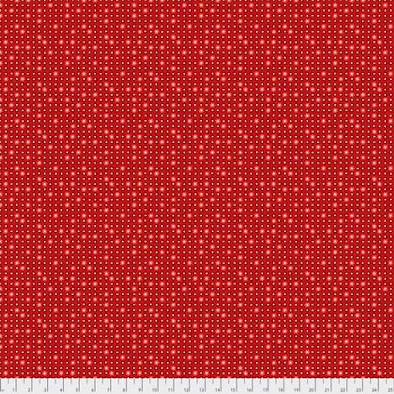 Coats PWCC013 Daisy Daze Daisies Red Cotton Quilting Fabric By Yd
