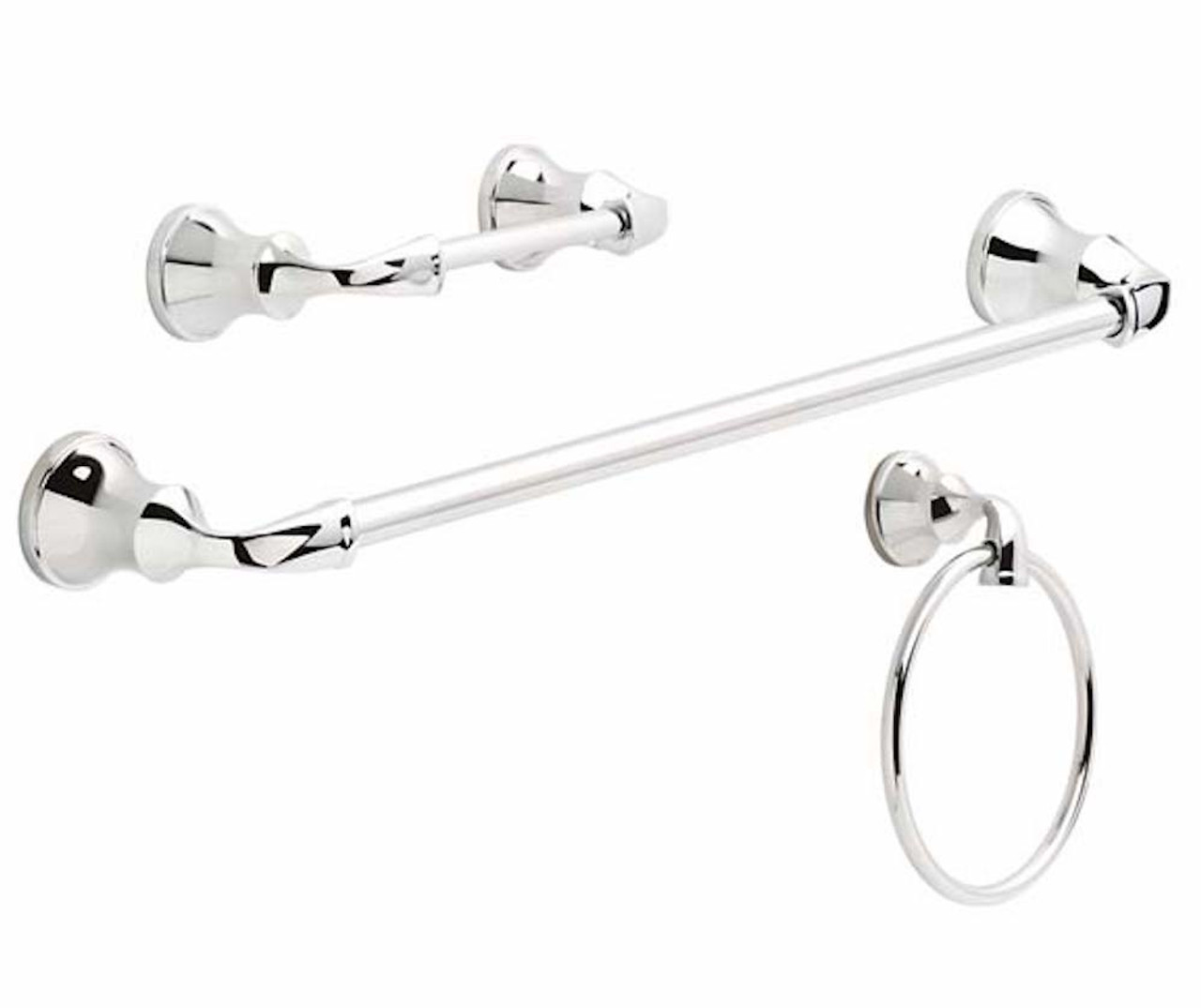 Delta LOR318-PC Lorain 3 Piece 18" Bath Hardware Set Polished Chrome