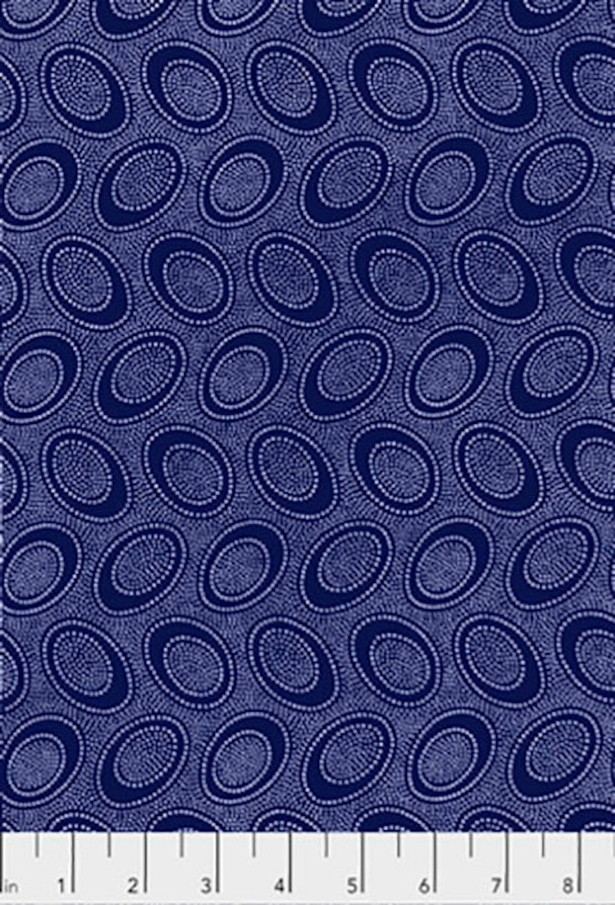 Kaffe Fassett PWGP071 Aboriginal Dot Indigo Cotton Quilting Fabric By The Yard