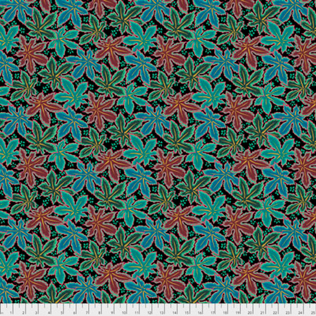 Philip Jacobs PWPJ093 Lacy Leaf Green Cotton Quilting Fabric By Yard