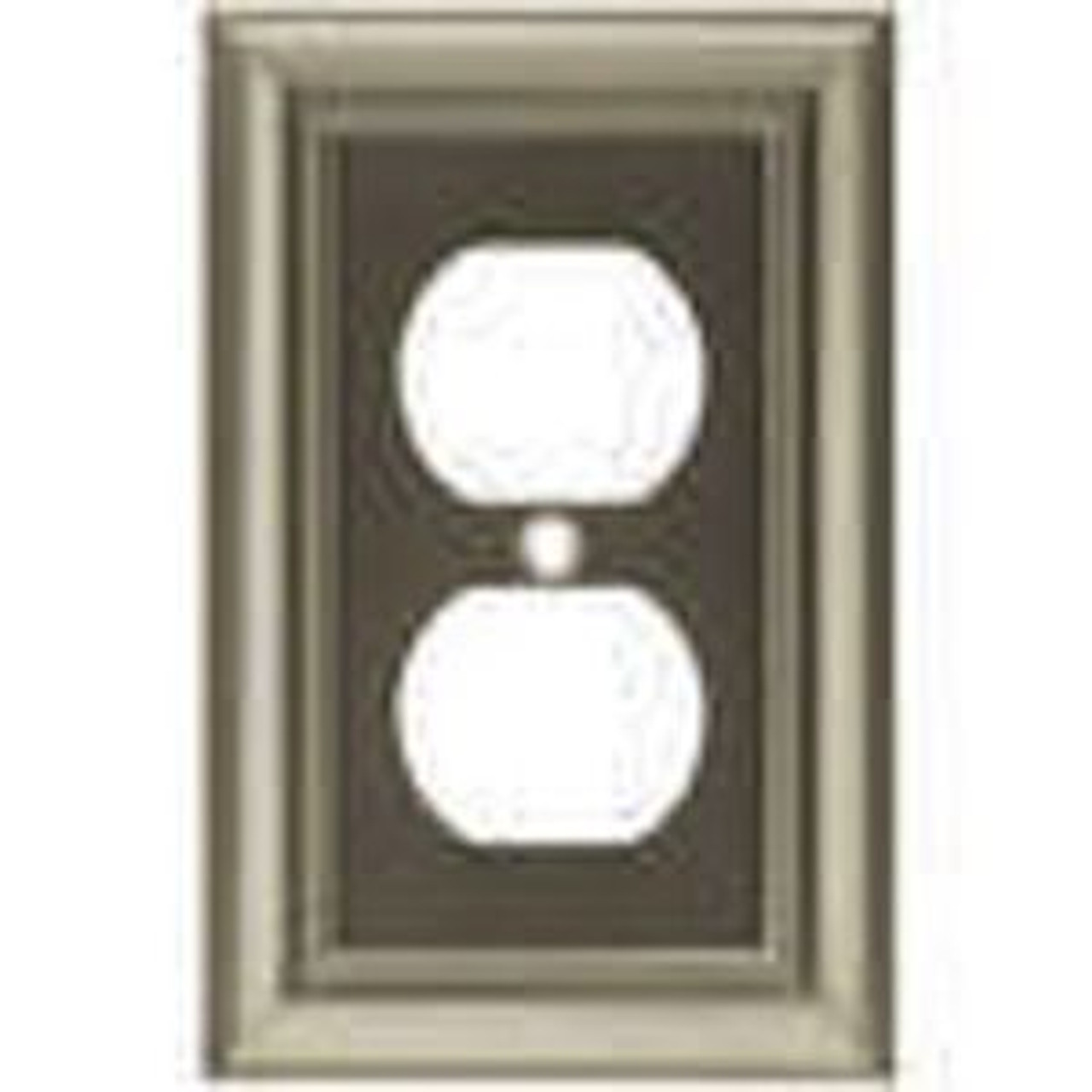 W35218-SN  Satin NIckel Architect Single Duplex Outlet Cover Plate