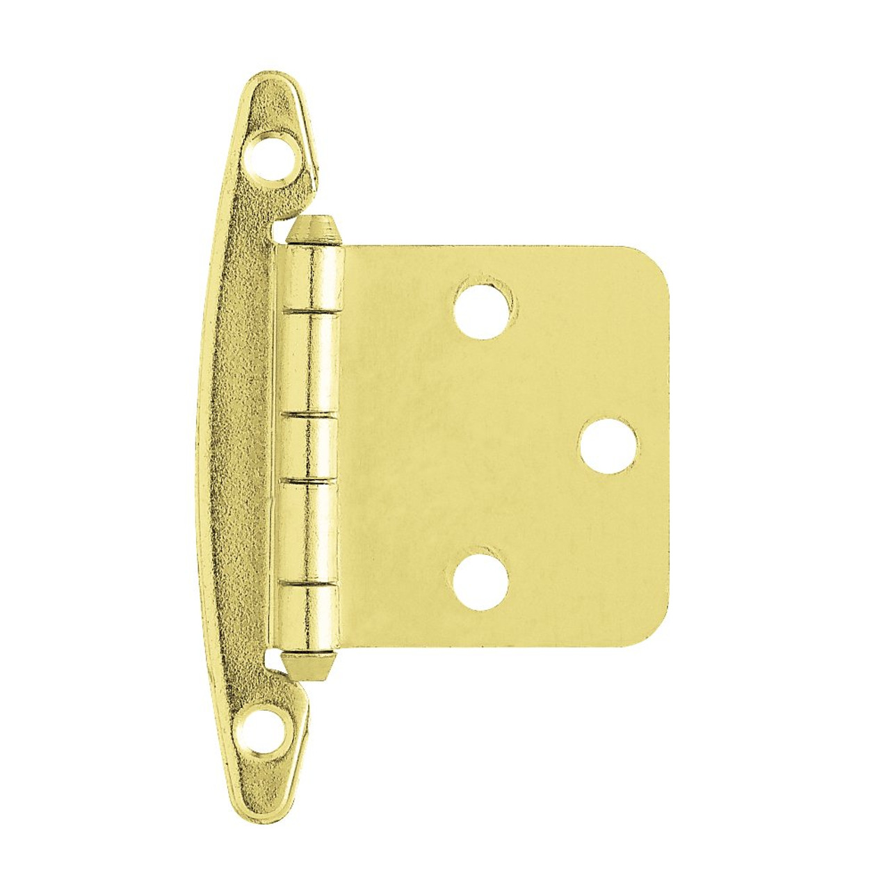 Liberty H01010C-BP Polished Brass Overlay HInge w/o Spring 2 Pack