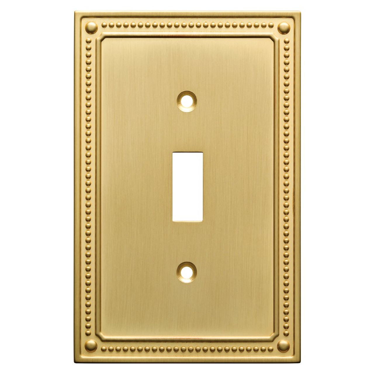 Franklin Brass W35058-BB Brushed Brass Classic Beaded Single Cover Plate