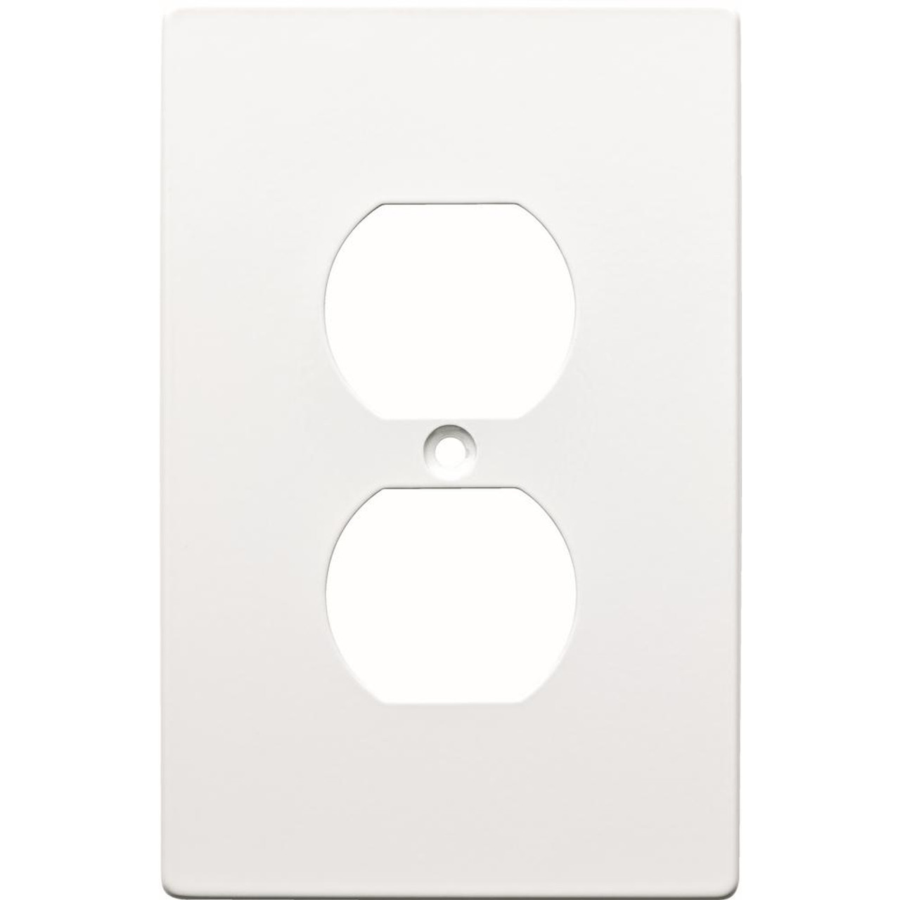 Hampton Bay W32732-PW Subway Tile Single Duplex Cover Plate Pure White