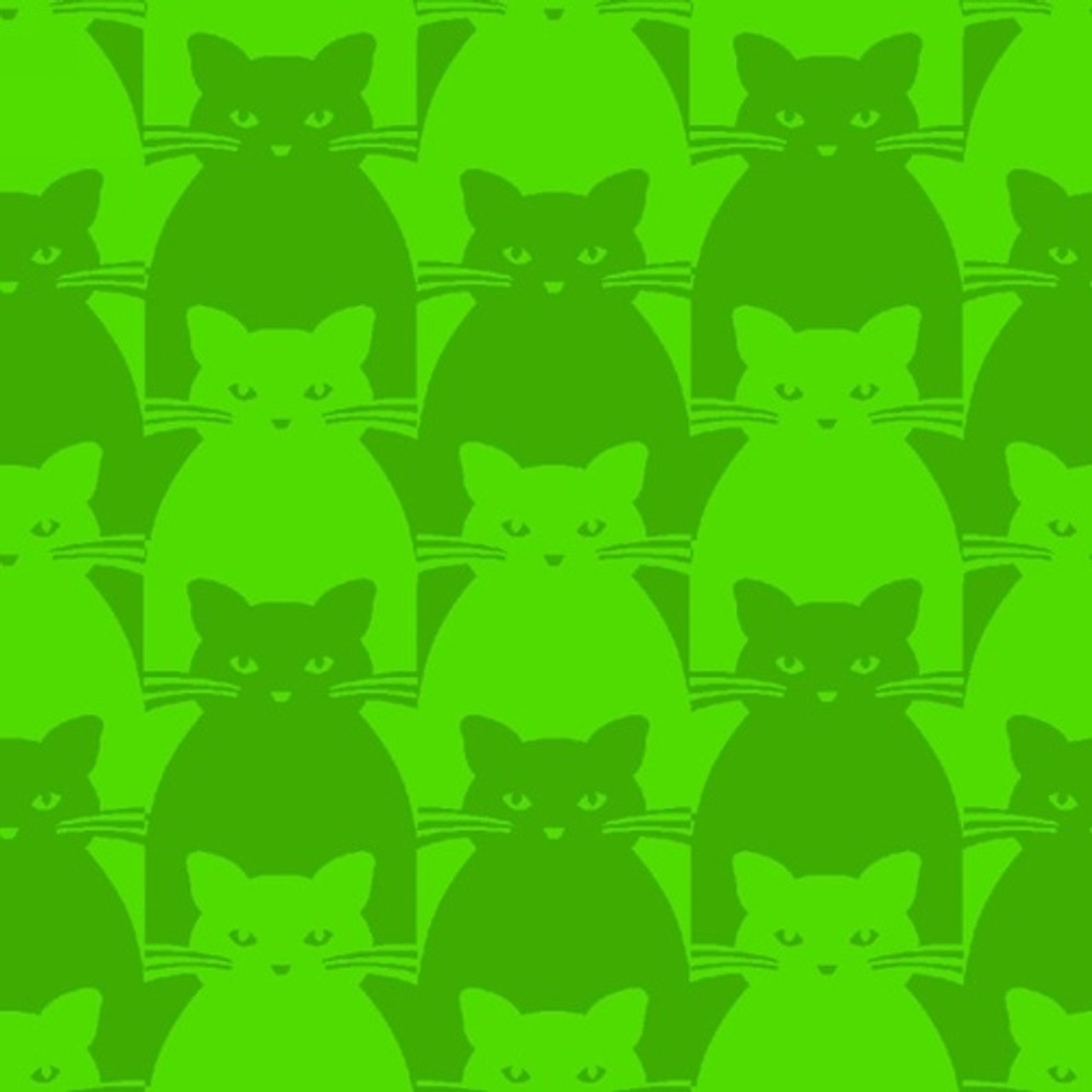 Blank Quilting 8585-66 Kitty Kitty Tonal Cat Green Cotton Fabric By Yard