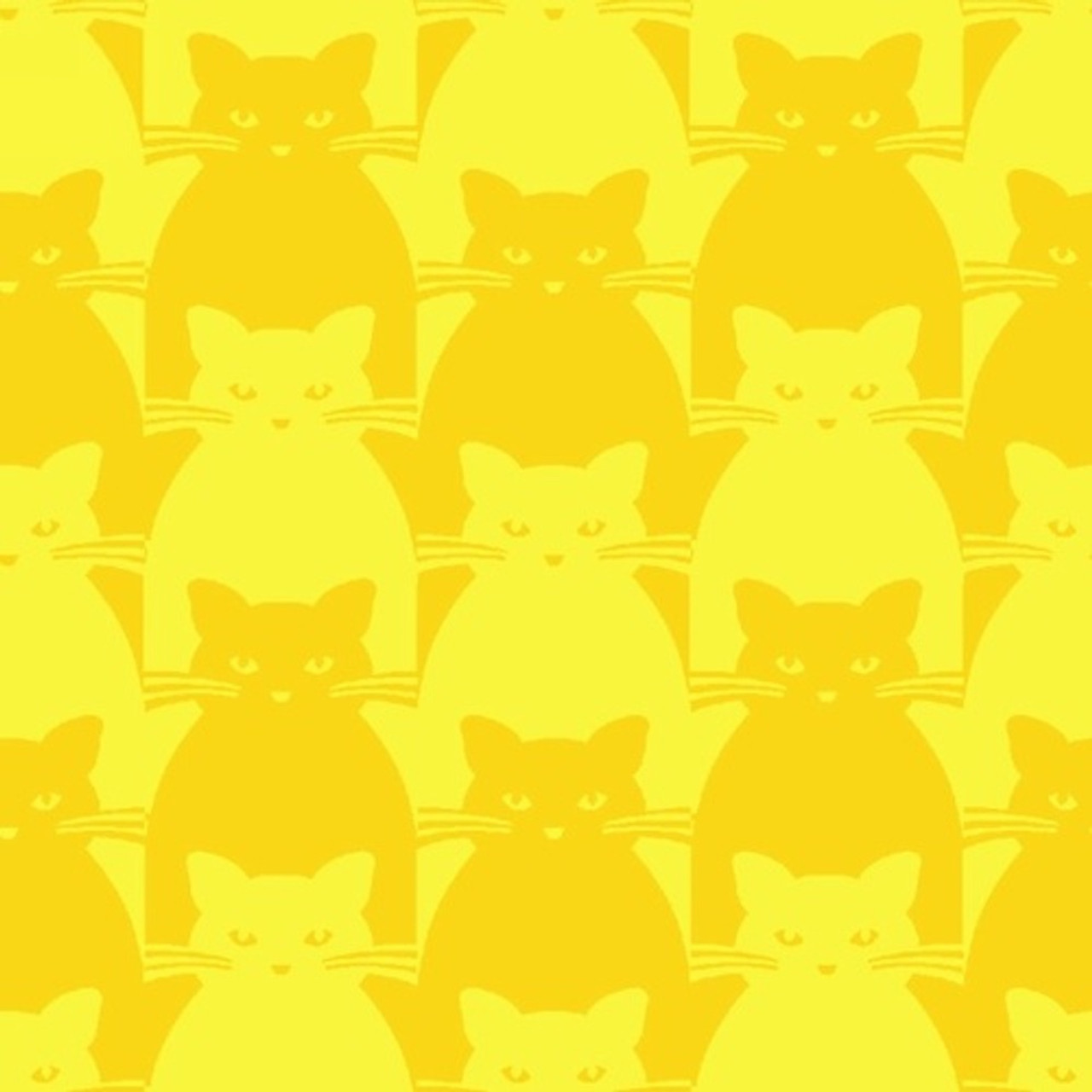 Blank Quilting 8585-44 Kitty Kitty Tonal Cat Yellow Cotton Fabric By Yard