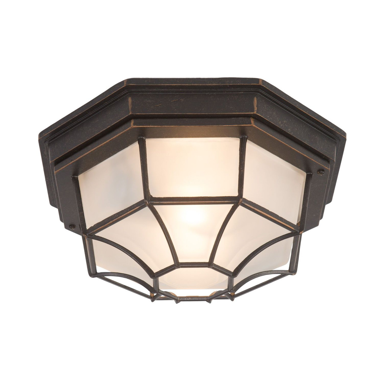 Serge Collection Oil Rubbed Bronze Outdoor Flush Mount Light