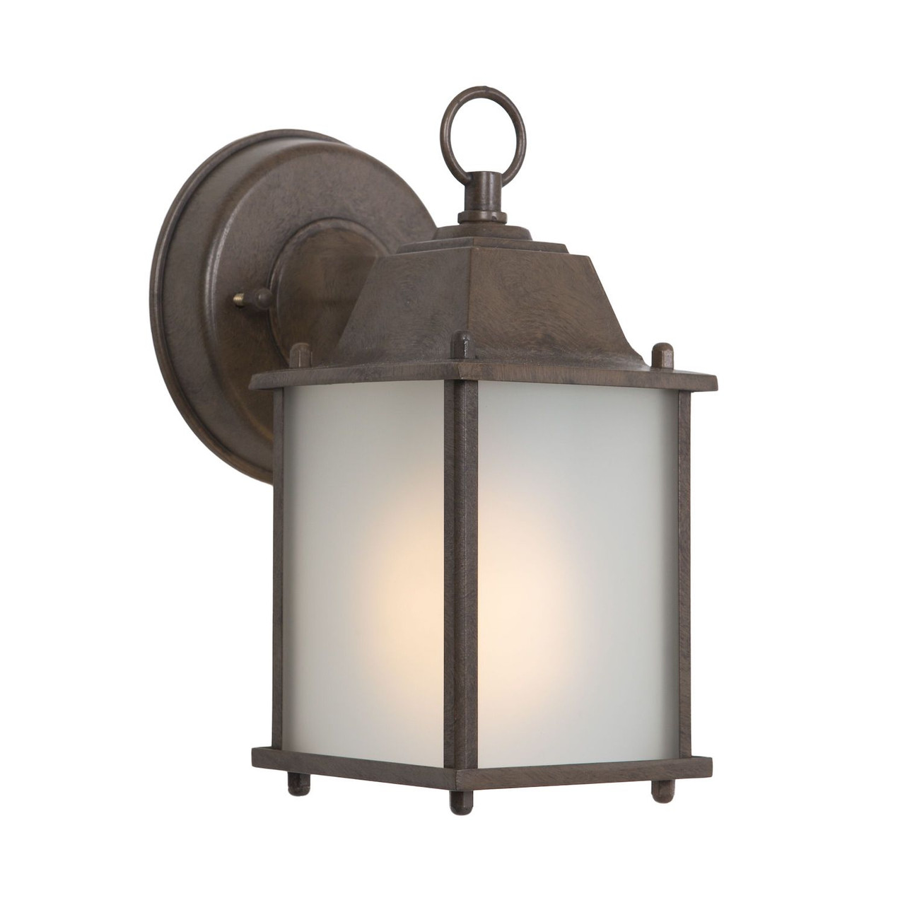 Tara Collection 1-Light Brown Outdoor Wall Lantern Sconce