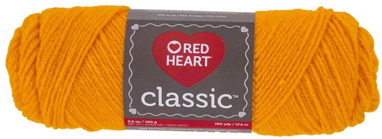 Red Heart Classic Orange Acrylic 4 Ply Knitting & Crochet Yarn