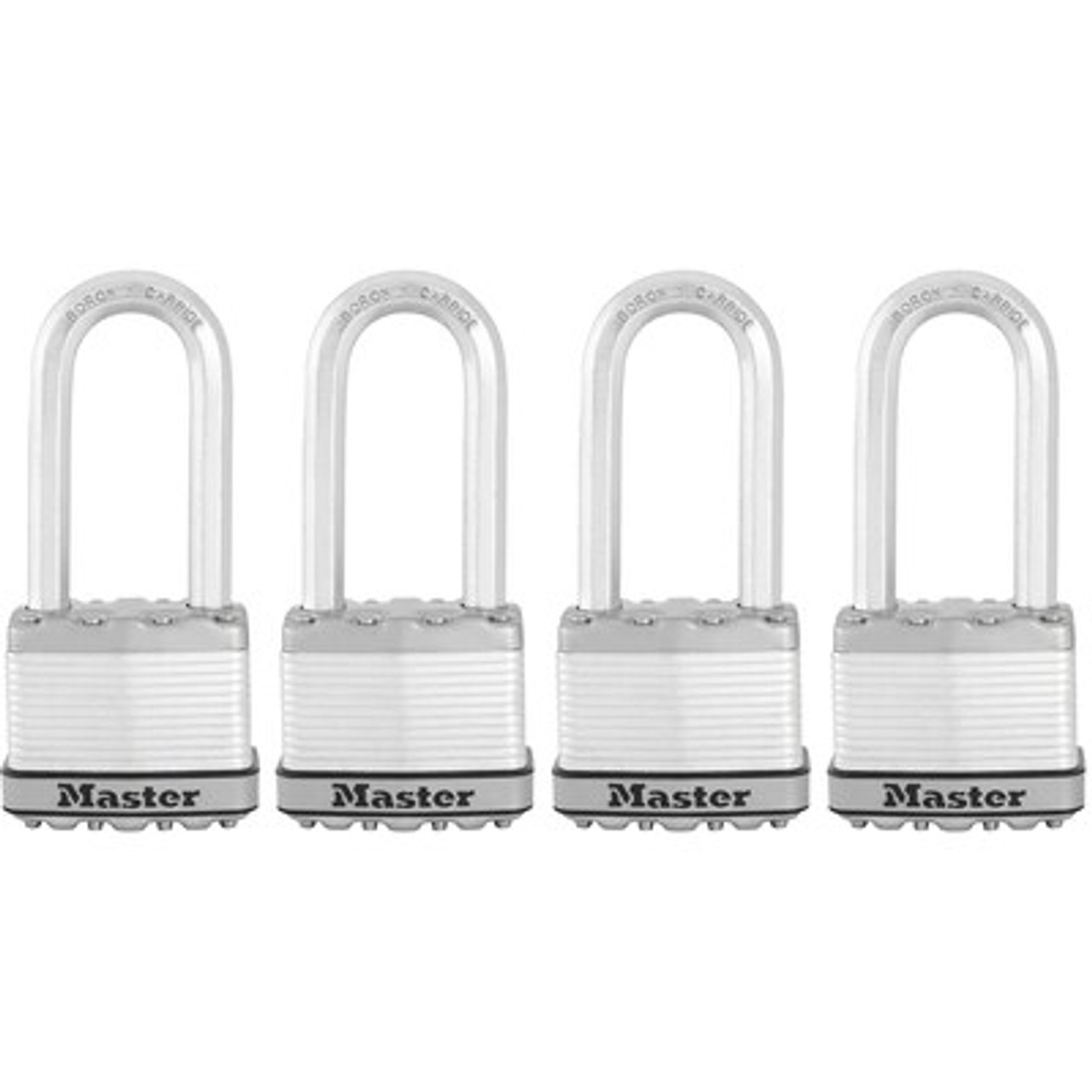 Master Lock M5XQLJ 4-Pack 2.058-in Steel Keyed Padlock