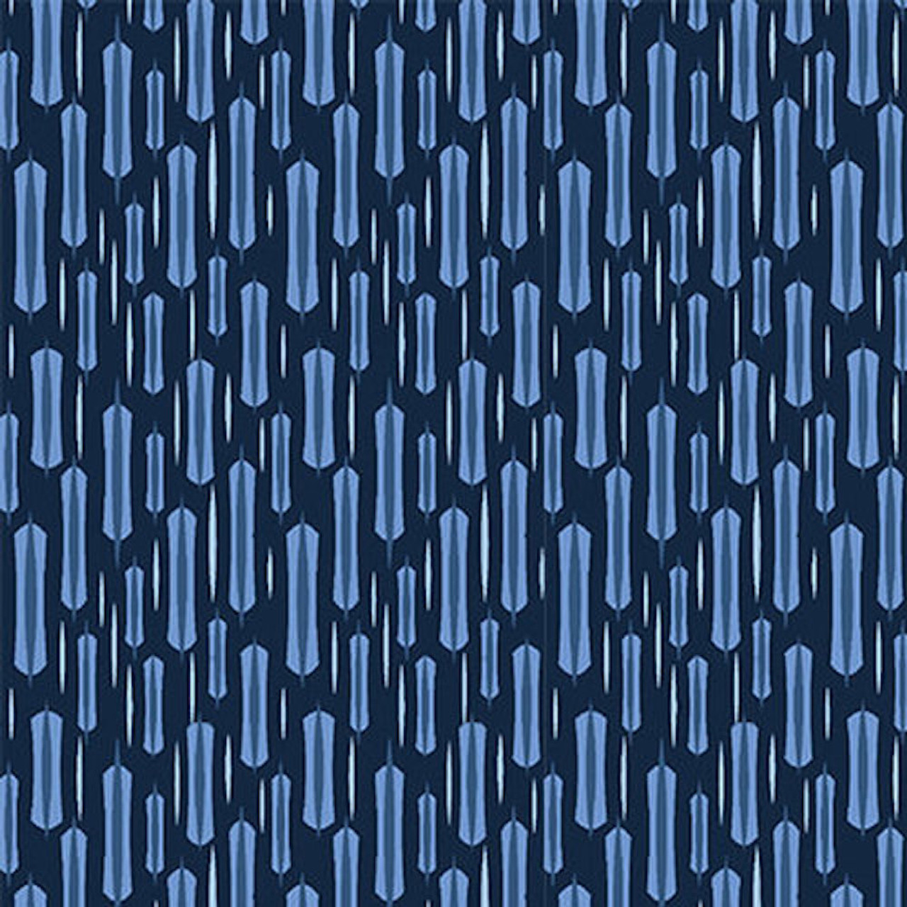 Blank Quilting Once In A Blue Mood 9740-77 Mini Rectangle Geo Cotton Fabric By Yard