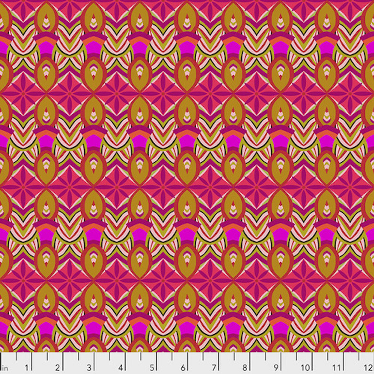 Shannon Newlin Vibrant Blooms Flower Burst Pink Cotton Fabric By The Yard