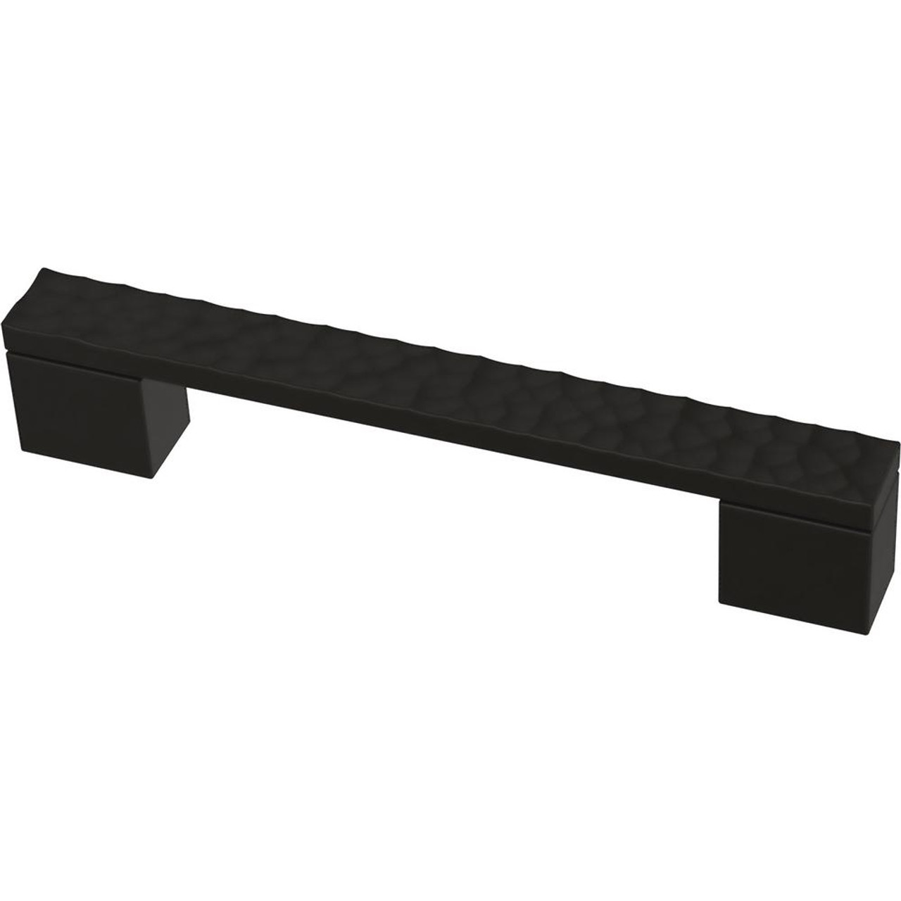 Liberty P41939C-FB Dual Mount 4" or 5 1/16" Modern Hammered Cabinet Pull Flat Black
