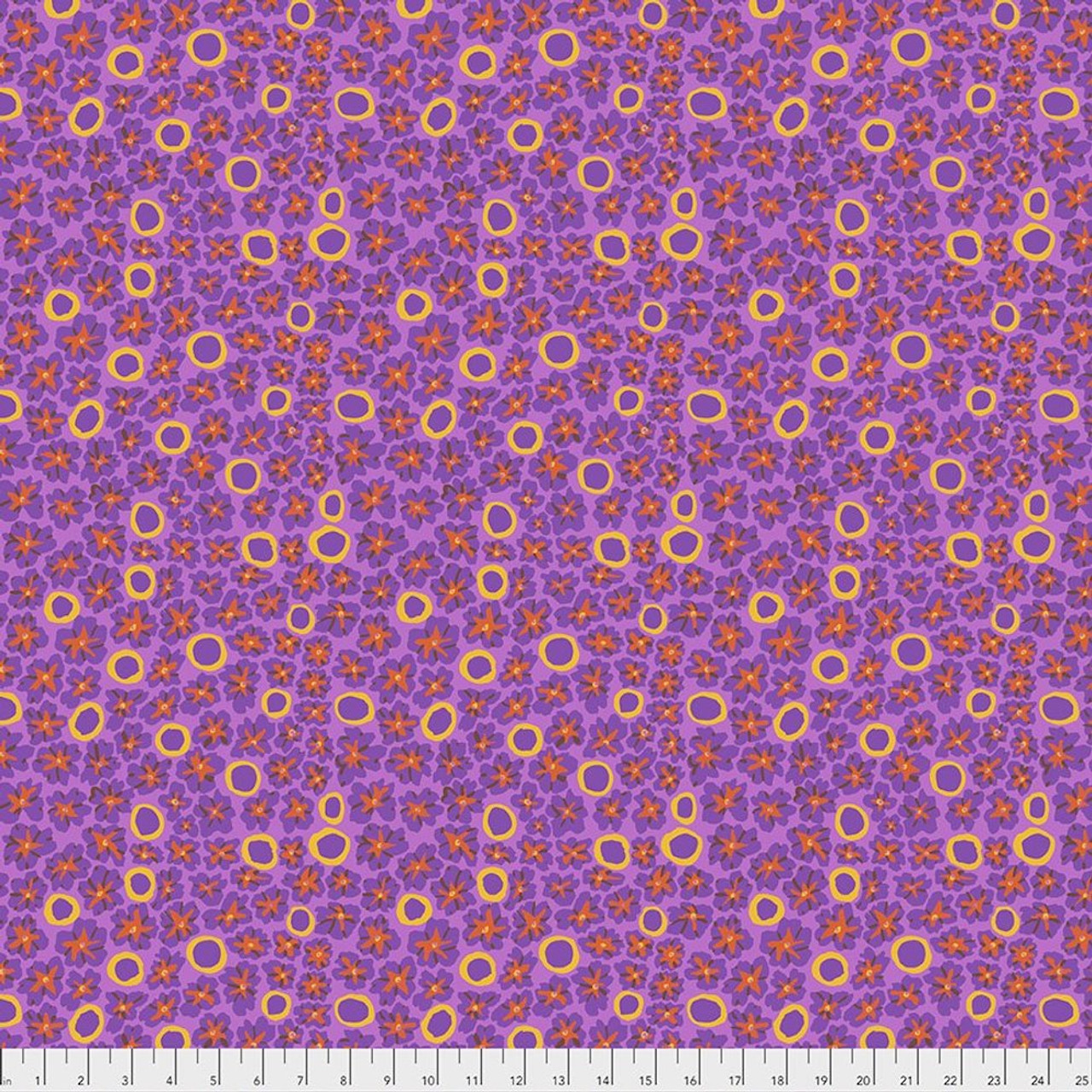 Brandon Mably PWBM071 Primulas Lavender Cotton Fabric By The Yard