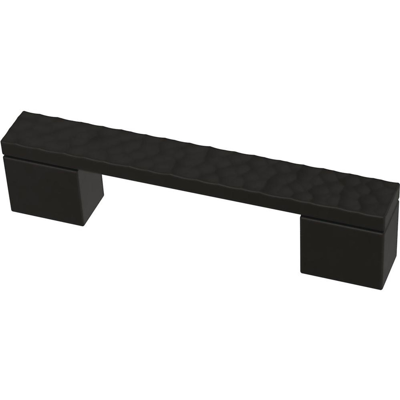 Liberty P41938C-FB Dual Mount 3" & 3 3/4" Modern Hammered Cabinet Pull Flat Black