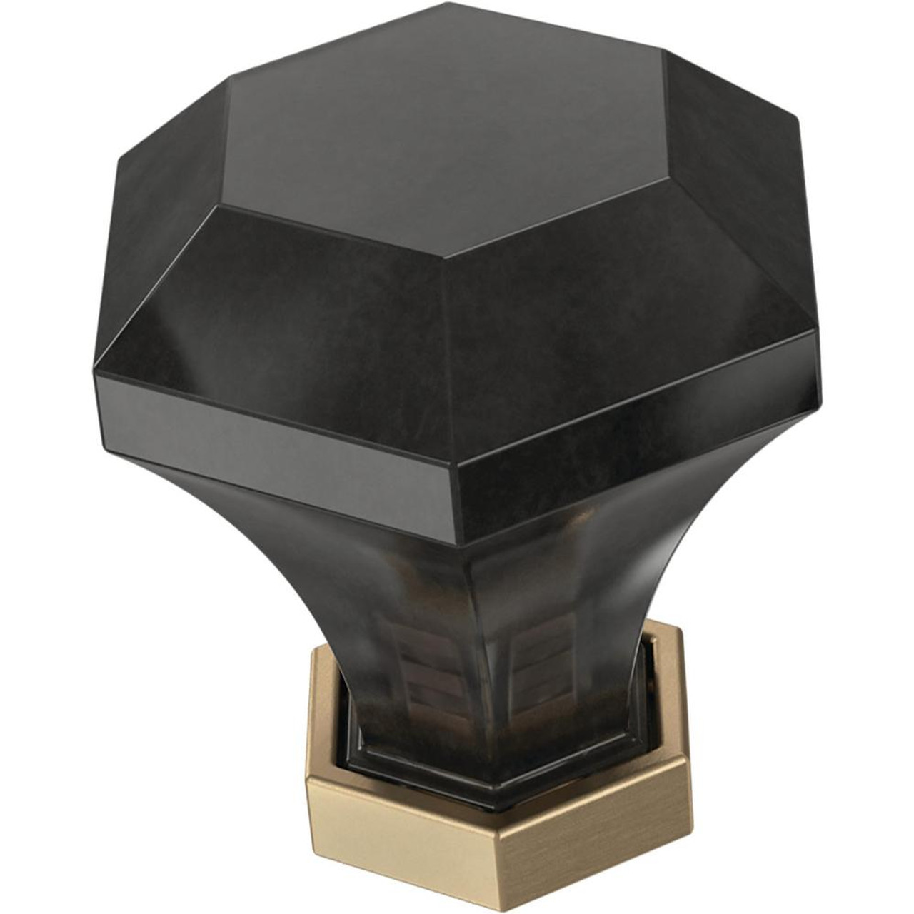 Liberty P42412C-383 1 3/8" Classic Acrylic Cabinet Drawer Knob Black & Champagne Bronze