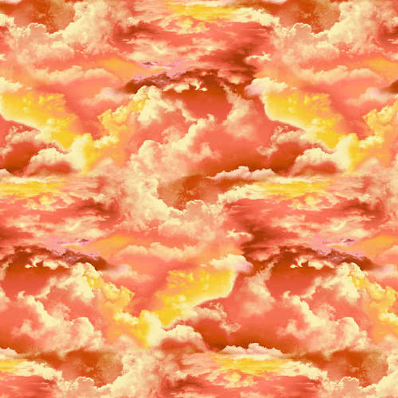 Studio e Lightkeepers Quilt 5009-34 Clouds Sunset Cotton Fabric By Yard