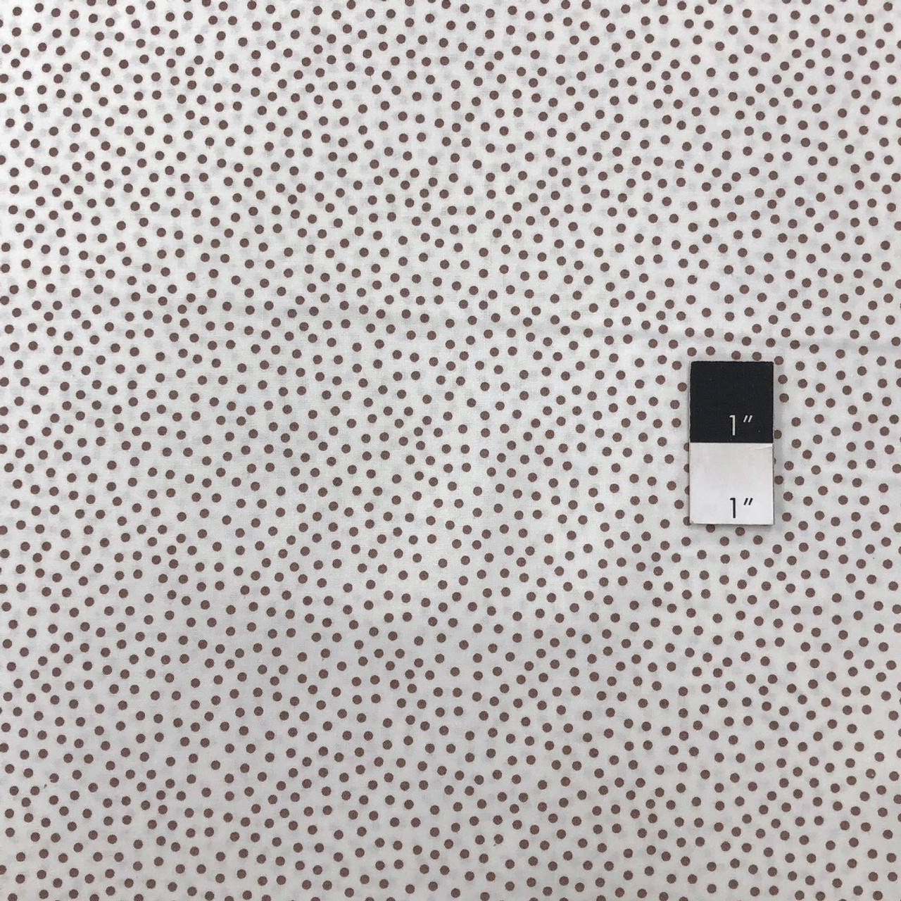 Stof Fabrics 4517-119 Quilters Basics Dots Brown Cotton Fabric By The Yard