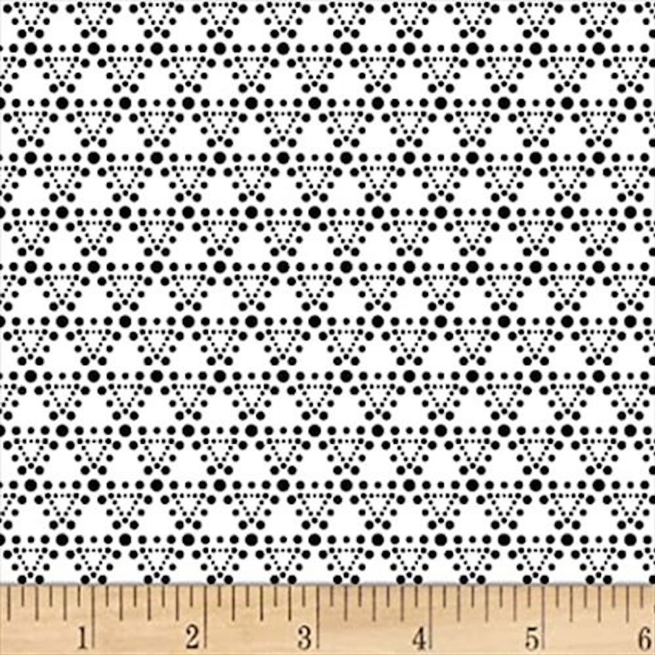 Stof Fabrics 4512-456 Dot Mania Triangle Dots Black Cotton Fabric By The Yard