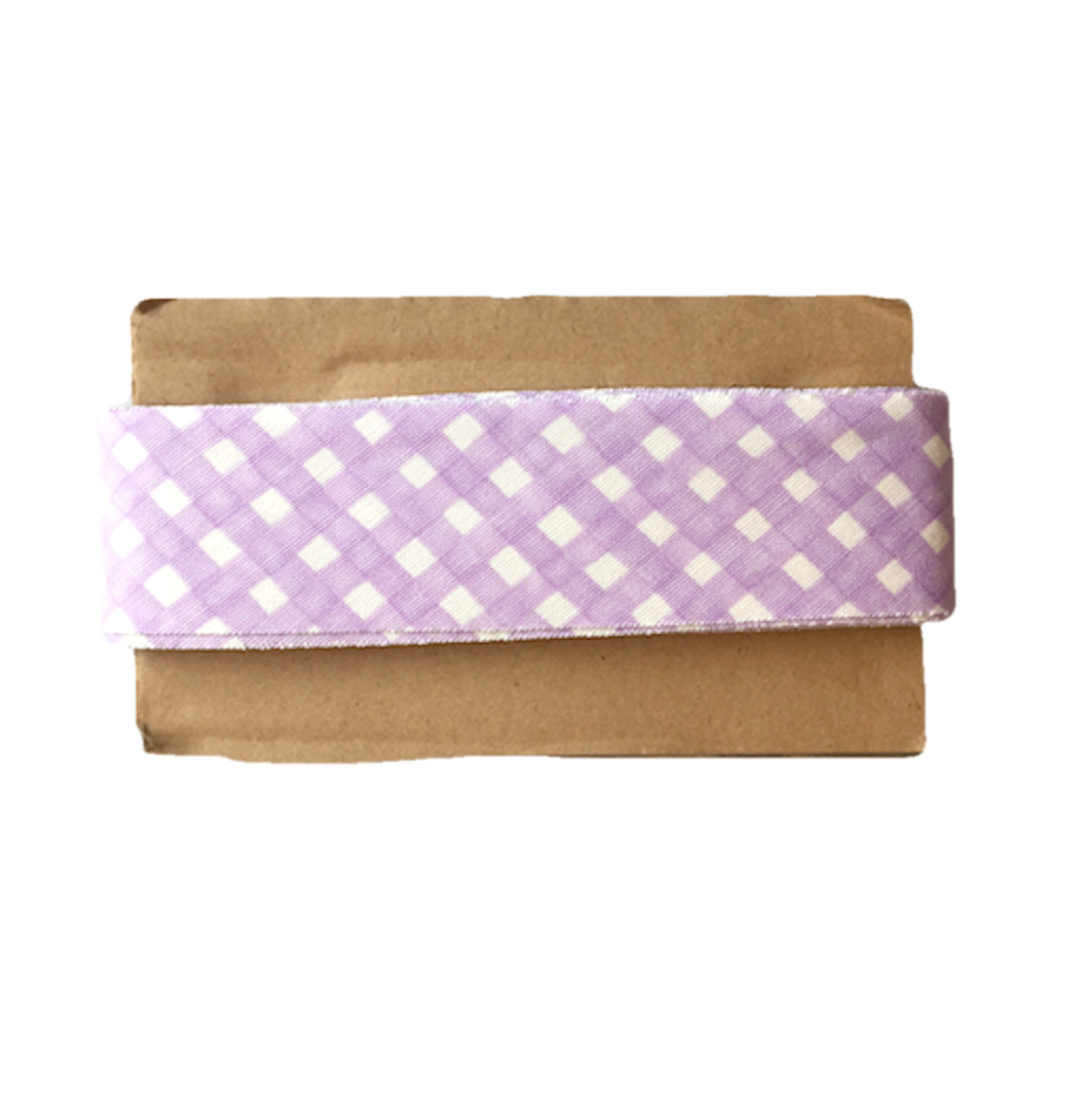 Lavender Gingham 100% Cotton Fabric 1 1/2" Wide Unfolded Bias Binding  8 Yards
