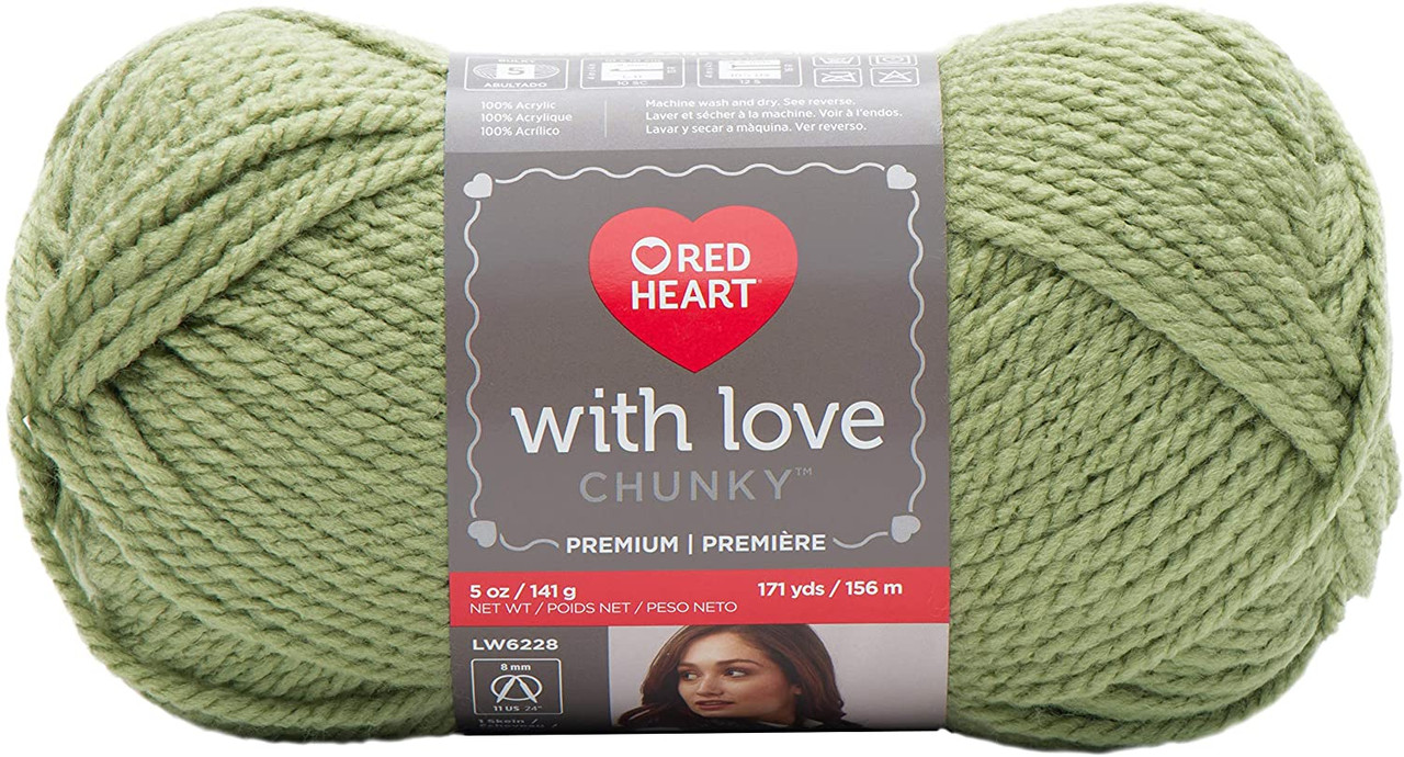 Red Heart With Love Chunky Lettuce Knitting & Crochet Yarn