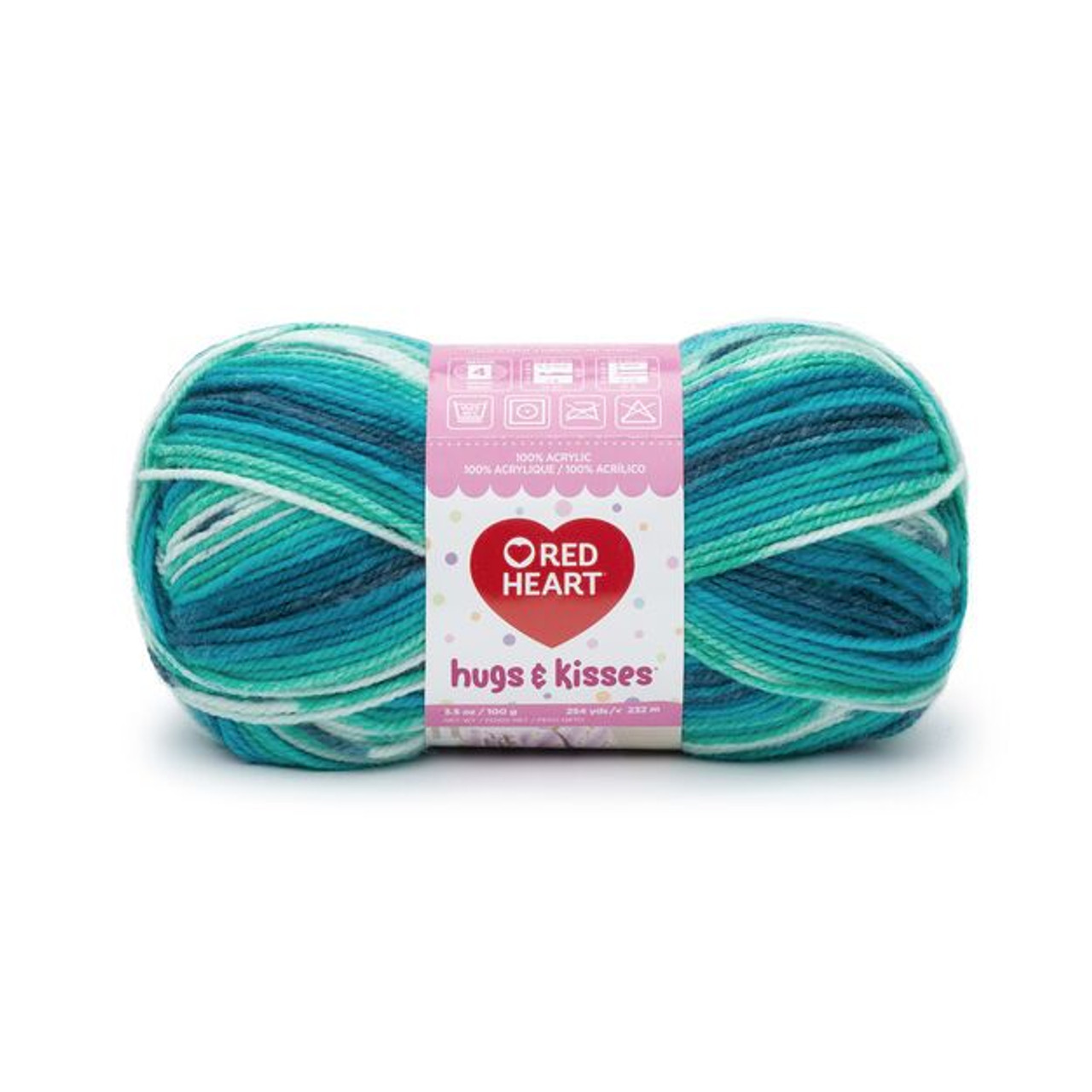 Red Heart Hugs & Kisses Mixed Mints Knitting & Crochet Yarn