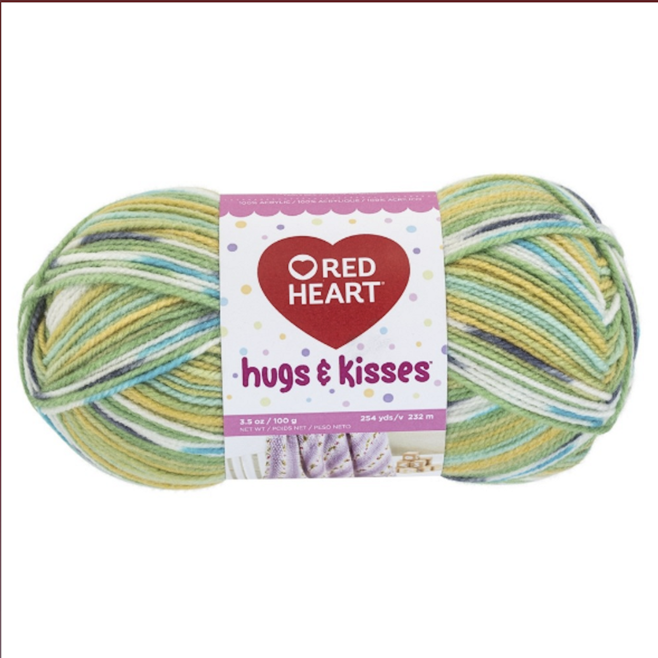 Red Heart Hugs & Kisses Kiwi Knitting & Crochet Yarn