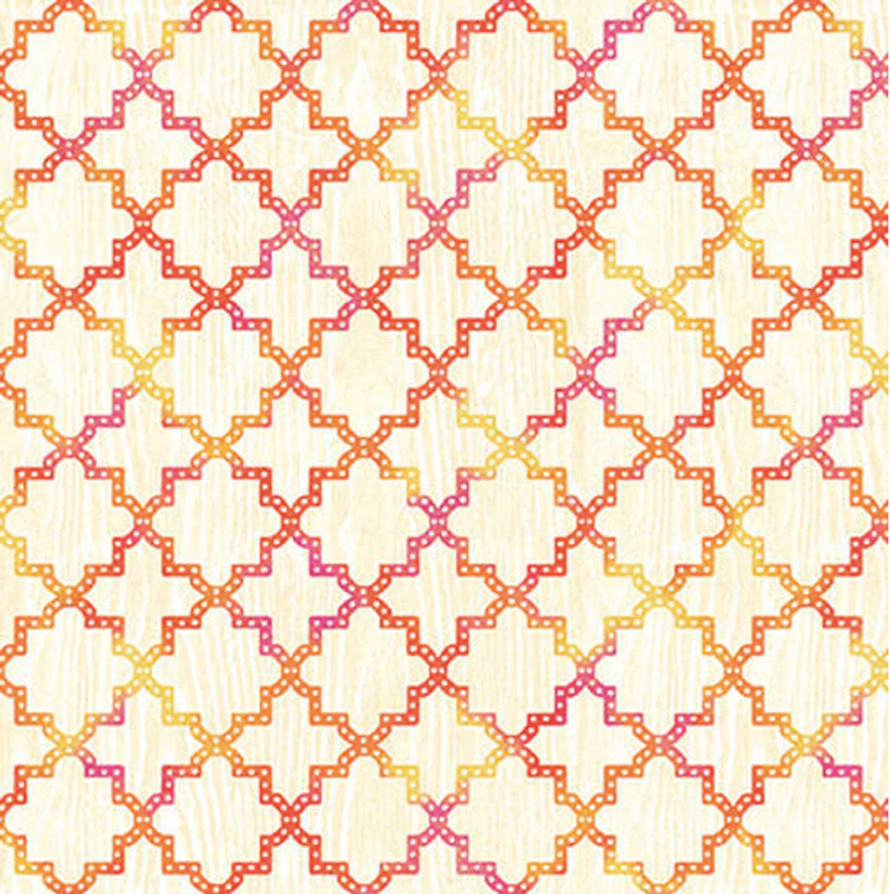 Studio e Butterfly Dreams 4712-32 Quadrafoil Cream/Pink Cotton Fabric By Yard