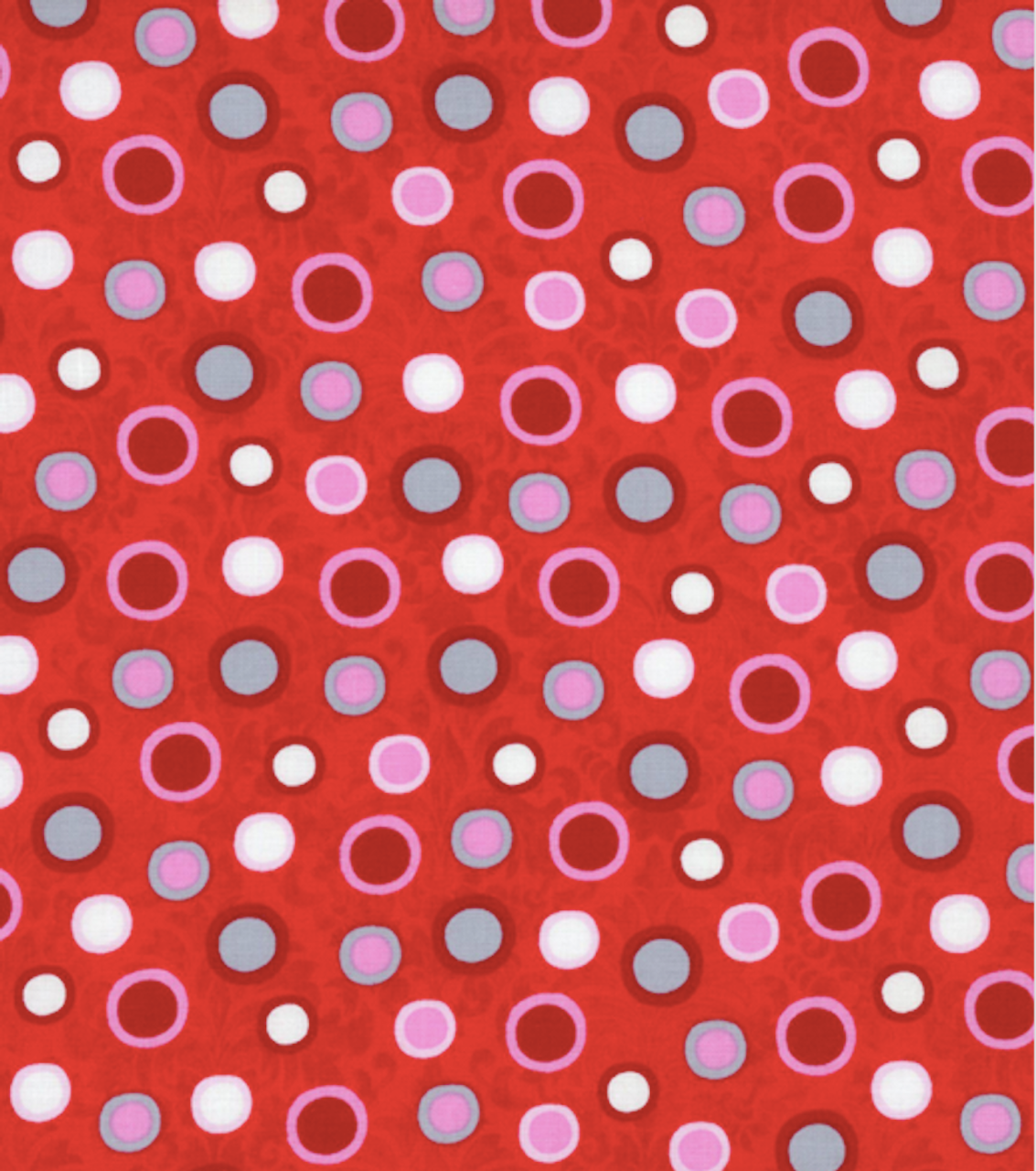 Studio e Hearts of Love 4375-88 Dots Red Cotton Fabric By Yard