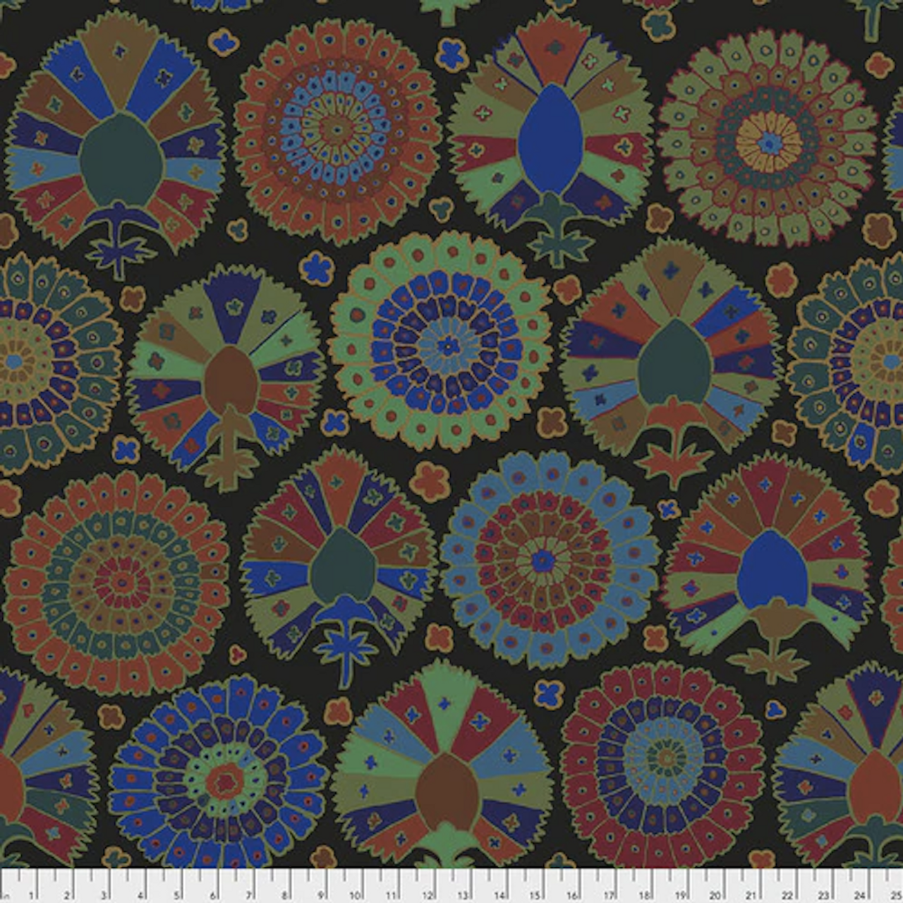 Free Spirit Kaffe Fassett PWGP081 Turkish Delight Black Cotton Quilting Fabric by Yd