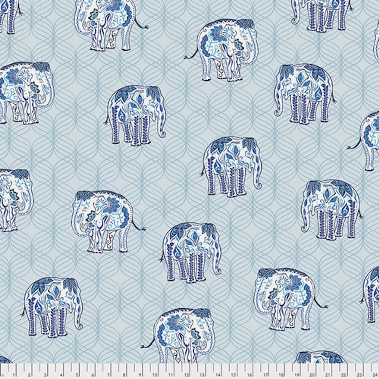 Free Spirit Valori Wells Kismet PWVW010 The Parade Blue Cotton Fabric By The Yard