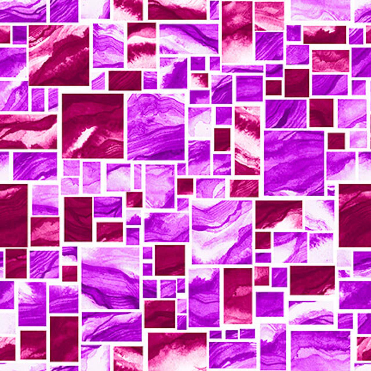 Blank Quilting 1057-52 Aziza Tiles Purple Cotton Fabric by The Yard