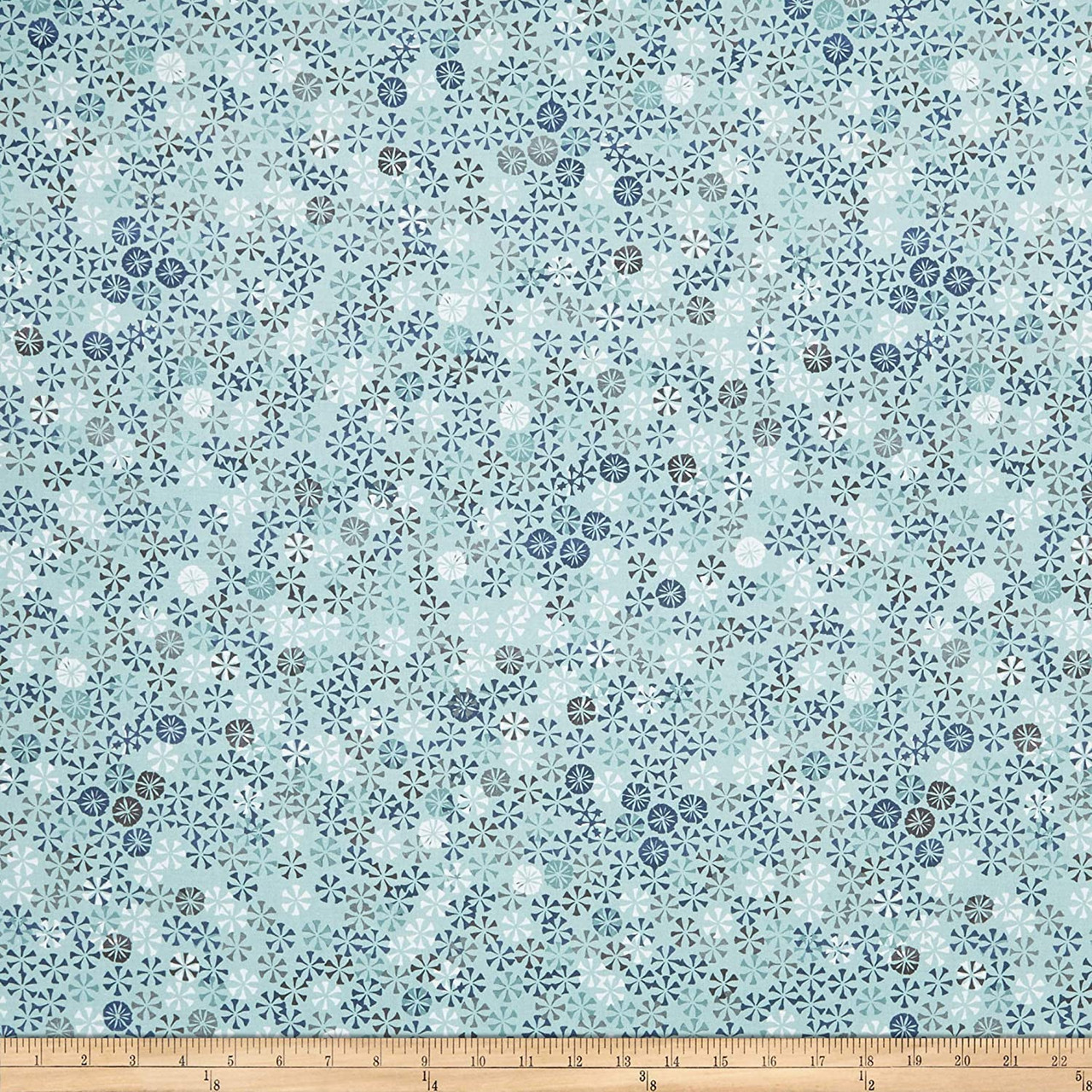 Stof Fabrics 4500-665 Cosy Minds Sand Dollar Seafoam Cotton Fabric By The Yard