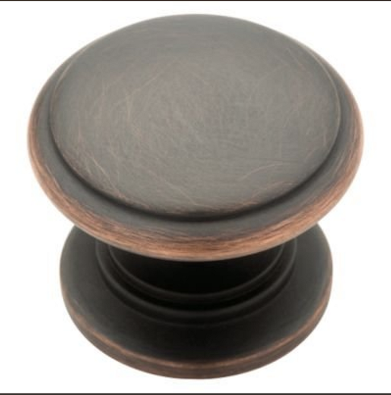 Liberty P61603-VB  Round Wide Base 1 1/4" Cabinet Drawer Knob Venetian Bronze