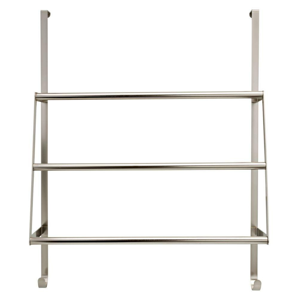 Delta FSS02BN OvertheDoor Triple Towel Rack Satin Nickel Finish