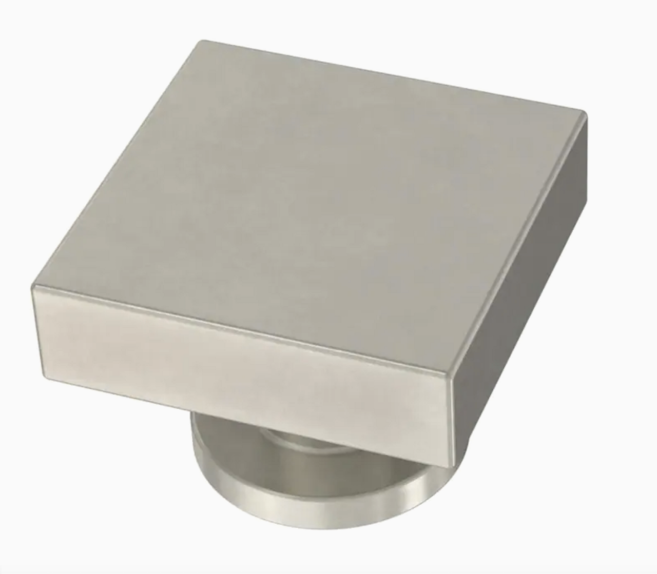Brainerd P42251W-SN 1 1/8" Square Modern Cabinet & Drawer Knob Satin Nickel