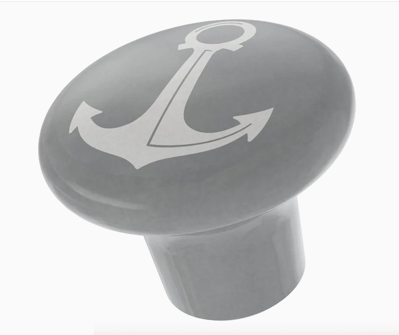 Liberty P11647W-8C 1 3/8" Gray Ceramic w/ Anchor Design Cabinet & Drawer Knob