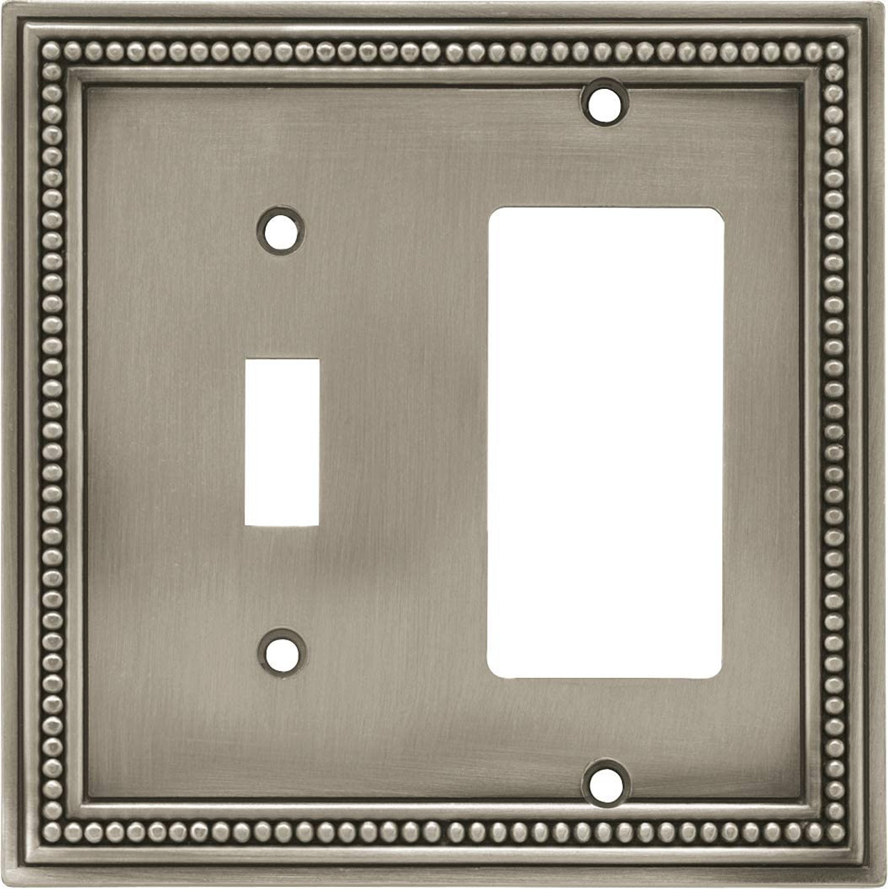 Liberty 64740 Beaded Brushed Satin Pewter Switch / GFCI Wall Plate Cover